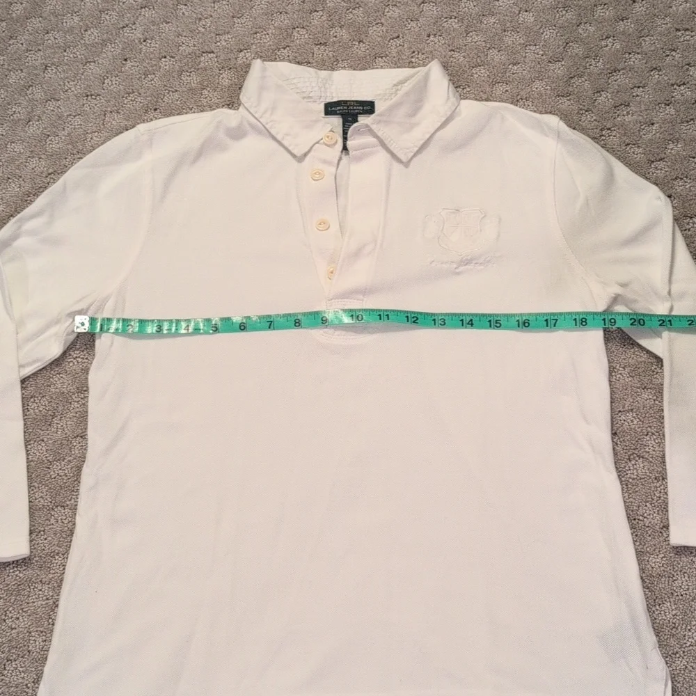 Ralph Lauren Cream Long Sleeve Polo - Picture 4 of 13